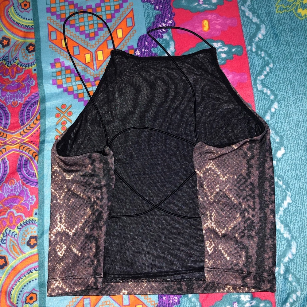 Urban Outfitters - snakeskin open back top - Picture 3 of 4
